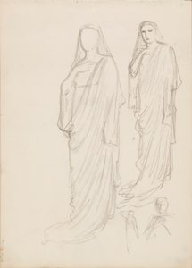 アルケスティス役アイノ・アクテ、スケッチ 作： Albert Edelfelt