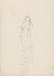 アルケスティス役アイノ・アクテ、スケッチ 作： Albert Edelfelt