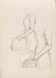 カミーユ・ヴァレリー＝ラドー、肖像画のスケッチ 作： Albert Edelfelt