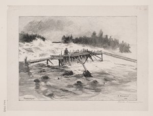 滝。 ヴァリンコスキー 作： Albert Gustaf Aristides Edelfelt