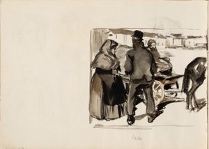 馬車、3人乗り 作： Albert Edelfelt