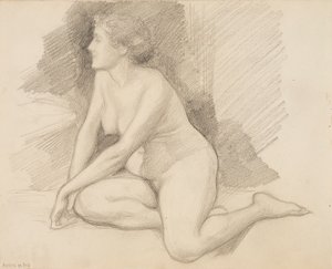 裸で座る 作： Albert Edelfelt