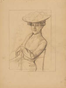 帽子をかぶった女性 作： Albert Edelfelt