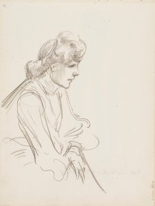 座る女性 作： Albert Edelfelt