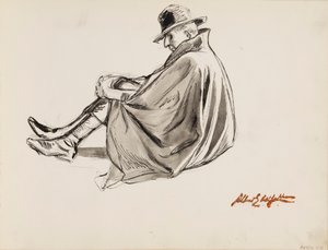 マントの男 作： Albert Edelfelt