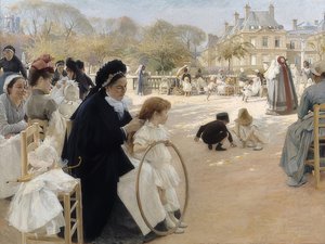 リュクサンブール公園、パリ。 1887