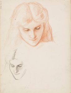 女性の顔 作： Albert Edelfelt