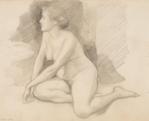 裸で座る 作： Albert Edelfelt