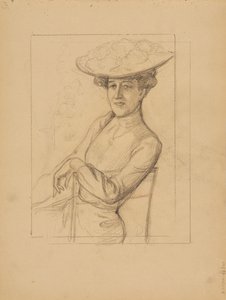 帽子をかぶった女性 作： Albert Edelfelt