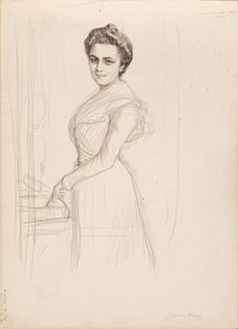 カミーユ・ヴァレリー＝ラドー、肖像画のスケッチ 作： Albert Edelfelt