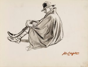 マントの男 作： Albert Edelfelt