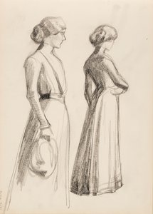人の女性キャラクター 作： Albert Edelfelt