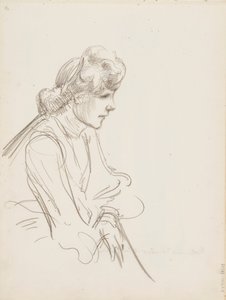 座る女性 作： Albert Edelfelt