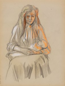 母と子 作： Albert Edelfelt