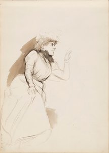 座る女（アイノ・アクテ） 作： Albert Edelfelt