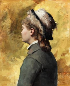 グレーの若い女性 作： アルベルト・グスタフ・アリスティデス・エーデルフェルト