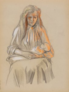 母と子 作： Albert Edelfelt