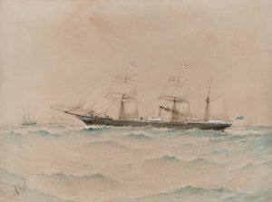 アフリカン ロイヤル メール スチーマー、ラゴス、  ダイソン・ウェストン司令官 作： Albert Ernest Markes