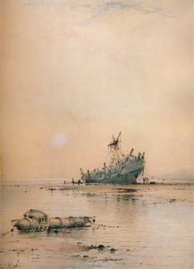 リーでの干潮、c1899 作： Albert Ernest Markes