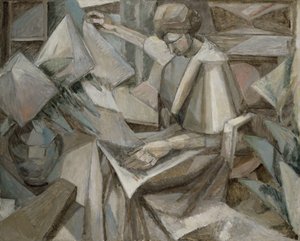 フロックスを持つ女性 作： Albert Gleizes