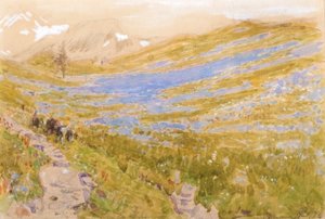 アルプスの眺め 作： Albert Goodwin