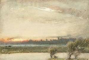 アランデル城、サセックス（水彩画） 作： Albert Goodwin