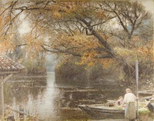 秋の輝き 作： Albert Goodwin