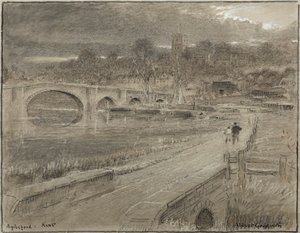 アイレスフォード、ケント州（水彩画） 作： Albert Goodwin
