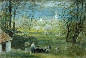 バヴィーノ - マッジョーレ湖 作： Albert Goodwin