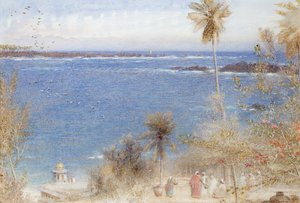 セイロンアイル、1905年（紙にトイレ） 作： Albert Goodwin