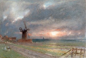 「クレイ、ノーフォーク」、c1865-1932 作： Albert Goodwin