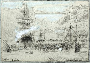 クリフトン、ブリストル（インク、チョーク、ボディカラー） 作： Albert Goodwin