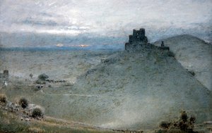 コーフェ・キャッスル（ペン＆インク、水彩、ボディカラー、紙） 作： Albert Goodwin