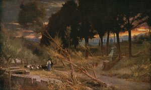 フィレンツェ：夕方、1896年、1930年。 作： Albert Goodwin