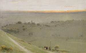 グラストンベリー、1924-25 作： Albert Goodwin