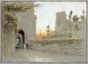 ルイス、サセックス（水彩画） 作： Albert Goodwin