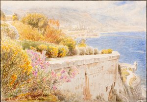 モナコ（水彩） 作： Albert Goodwin
