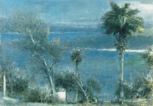 ジャマイカ、ポートアントニオの月明かり 作： Albert Goodwin