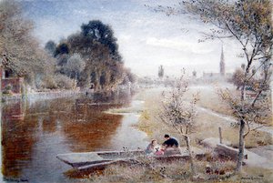 ソールズベリー運河 作： Albert Goodwin