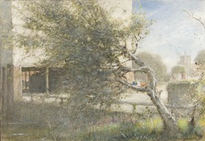 Sturry Nr Canterbury、c.1860-c.1932（紙に水彩とボディカラー） 作： Albert Goodwin