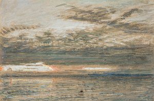 海に沈む夕日 作： Albert Goodwin