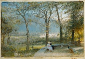 ガーデンズ、パランツァ、マッジョーレ湖 作： Albert Goodwin