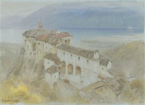 修道院、ロカルノ 作： Albert Goodwin