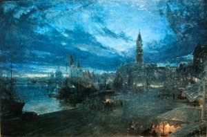リーヴァ・スキアヴォーニからのヴェネツィア 作： Albert Goodwin