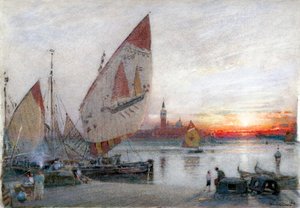 「ヴェネツィア」、1910 作： Albert Goodwin