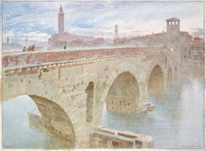 ヴェローナ、1896（紙にトイレ） 作： Albert Goodwin