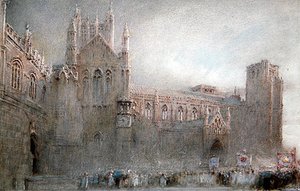 ウェルズ大聖堂 作： Albert Goodwin