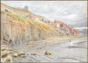 ウィットビー（水彩・インク） 作： Albert Goodwin