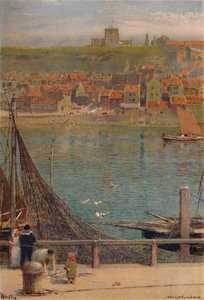 ウィットビー、19世紀から20世紀、1935年 作： Albert Goodwin