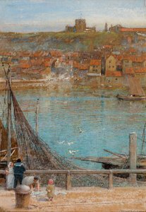 ウィットビー、未定（紙に水彩、グワッシュ） 作： Albert Goodwin